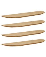pack 4 estanterias redondeadas de madera flotantes medio 100x32cm