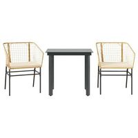 juego de comedor jardin 3 uds cojines ratan sintetico marron cfw367830