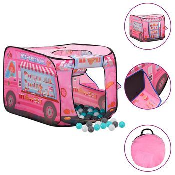 Tienda De Juegos Para Niños Con 250 Bolas Rosa 70x112x70 Cm Vidaxl
