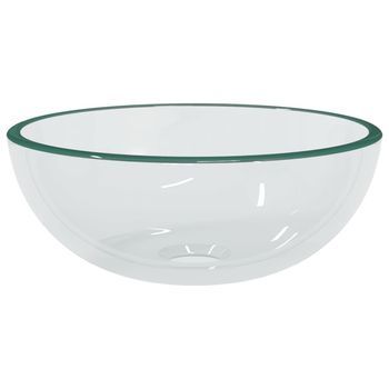 Lavabo De Baño Moderno | Lavabo De Vidrio Templado Transparente 30x12 Cm