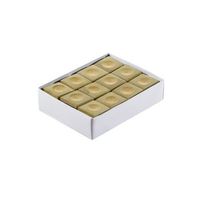 caja de 12 tizas para taco de billar - color camel