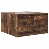 mesa de centro con cajones roble ahumado 705x70x40 cm vidaxl