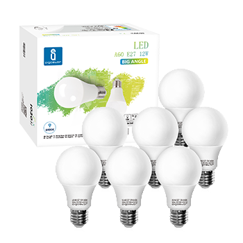Aigostar Bombilla LED E27 12W, Luz blanca fría 6400K, 1020 lúmenes, Lámpara A60, Ángulo 280º, Ahorro de energía, No regulable - Caja de 7 unidades