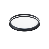 isy - fabas luce lampara de techo led de aluminio - led integrado 42w ip20 negro
