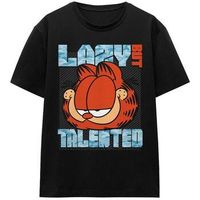 garfield tops y camisetas lazy but talented para mujer