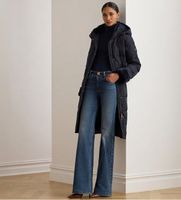lauren ralph lauren para mujer 297p04130002 abrigo de plumon con pelo sintetico marino xl casual poliester