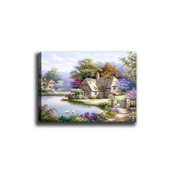 Pintura Decorativa Lienzo Canvas Tablo-111 Multicolor 70x100 Cm