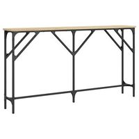 mesa consola  mesa de entrada  mesa auxiliar madera de ingenieria roble sonoma 140x23x75 cm