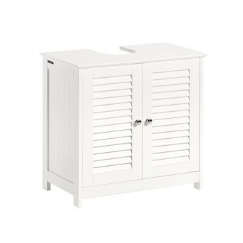 Armario para debajo del lavabo 2 puertas y 2 estantes mdf blanco