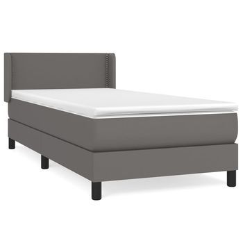 Cama Tapizada 203x103x88 Cm Vinilo - Gris