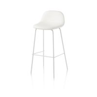 set de 2 taburetes simil piel blancos