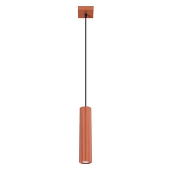 Lámpara de techo ocre rojo aluminio alt. 8 cm
