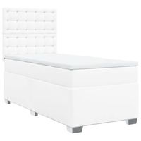 cama tapizada 200x100x1505 cm tejido - blanco