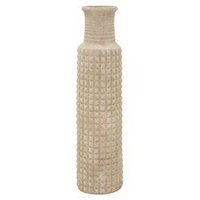Jarrón De Exterior De Resina Beige, Ø 28x110 Cm