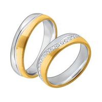 alianzas bicolor plata 925 grabable
