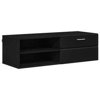 Armario De Madera 100,5 X 39 X 30 Cm Negro Madera De Ingeniería Vidaxl