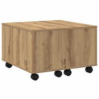 mesa de centro madera de ingenieria roble artisan 60x60x38 cm