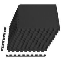 alfombrillas de piso 40 pcs negro 144 m espuma eva vidaxl
