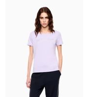 ea7 para mujer 7w000978af10373 camiseta logo series lila m casual algodon manga corta