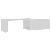 mesa de centro de diseno moderno 150 x 50 x 35 cm madera de ingenieria blanca dec037857