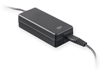 Cargador para portátil - ISY IAC-1103-1, Universal, 65W, Negro