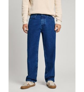 Pepe Jeans para hombre. PM207690 Jeans fit loose y tiro caído azul (33/32), Casual, Algodón, Denim, Sostenible
