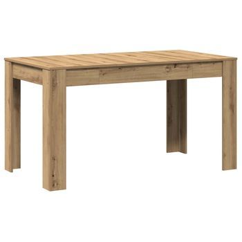 Mesa De Comedor - Mesa De Cocina Madera Ingeniería Roble Artisan 140x74,5x76 Cm