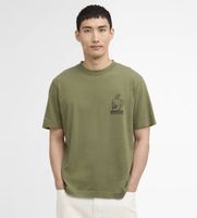 barbour international para hombre mts1587 camiseta staithes verde m casual algodon manga corta