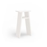 mesita aritz blanca - hecha a mano en espana - madera natural