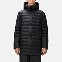 rains lohja quilted shell long puffer jacket - xl