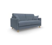 edgar sofa cama convertible en tela felis impermeable 160 cm mat 120x197 azul