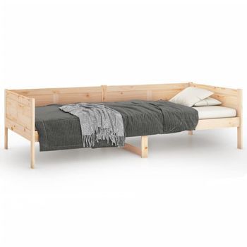 Cama Individual | Sofá Cama Madera Maciza De Pino 80x200 Cm Cfw11014