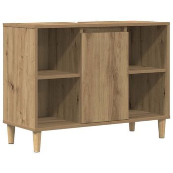 Mueble De Baño Madera De Ingeniería Roble Artisian 80x33x60 Cm Vidaxl