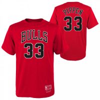 camiseta scottie pippen name  number chicago bulls - junior mitchell and ness