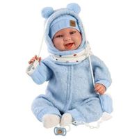 muneca talo recien nacido azul sonrisas 44cm