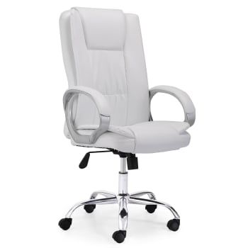 Sillón de Estudio Giratorio ADEC Atlas 64x68x114-122 cm - Blanco