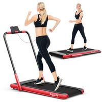 cinta de correr plegable 2 en 1 con aplicacion y control remoto soporte para telefono movil cinta de correr compacta para el hogar rojo