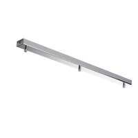 riel de roseta multicable rectangular de hierro cromado con 3 agujeros l70 x 5 bl291-bin3-dm70-cr
