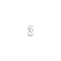 set 3 piezas numeros grandes adhesivos 3 blanco