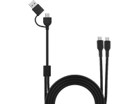 cable usb a usb-c - muvit for change mcusc0046 usb-a tipo c doble tipo c 3a universal negro