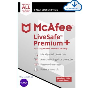 MCAFEE LiveSafe Premium 2020 - 1 year for unlimited devices (download)