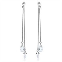 pendientes de plata de alta calidad con circonita cubica