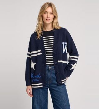 Weekend Max Mara para mujer. 2625346072650 Chaqueta De Punto Wkdbelgio marino (S), Casual, Lana, Manga larga