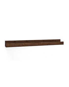 Estante de madera maciza flotante tono nogal 50x7cm