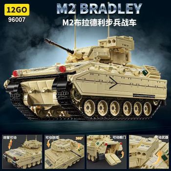 Bloques de Construcción del Vehículo de Combate de Infantería M2 Bradley 96007, Modelo de Coche Militar, Ladrillos de Ensamblaje DIY, Juguete para Adultos, Regalo de Colección