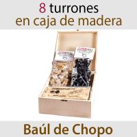 lote de 8 turrones artesanos en baul de chopo