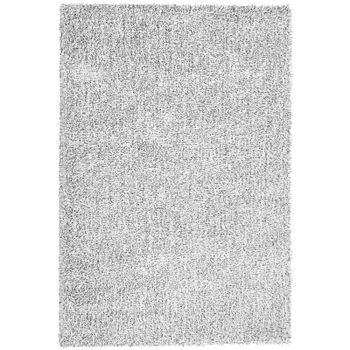 Alfombra De Pelo Largo Blanco Y Negro 140 X 200 Cm Rectangular Moderna Demre