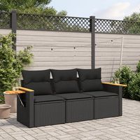conjunto de sofas de jardin con cojines 3 uds  mueble jardin mesa y sillas ratan sintetico negro cfw579517
