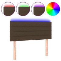 cabecero accesorio para dormir dormitorio mueble led 100 x 5 x 7888 cm tela marron oscuro tdl0200900