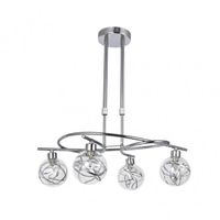 fabrilamp akunadecor lampara modelo varanasi cromo 4 luces